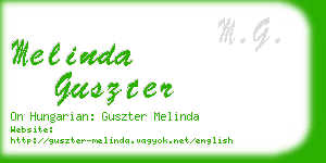 melinda guszter business card